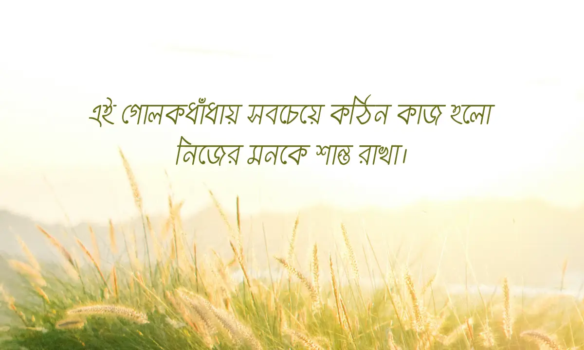 মানসিক শান্তি নিয়ে স্ট্যাটাস