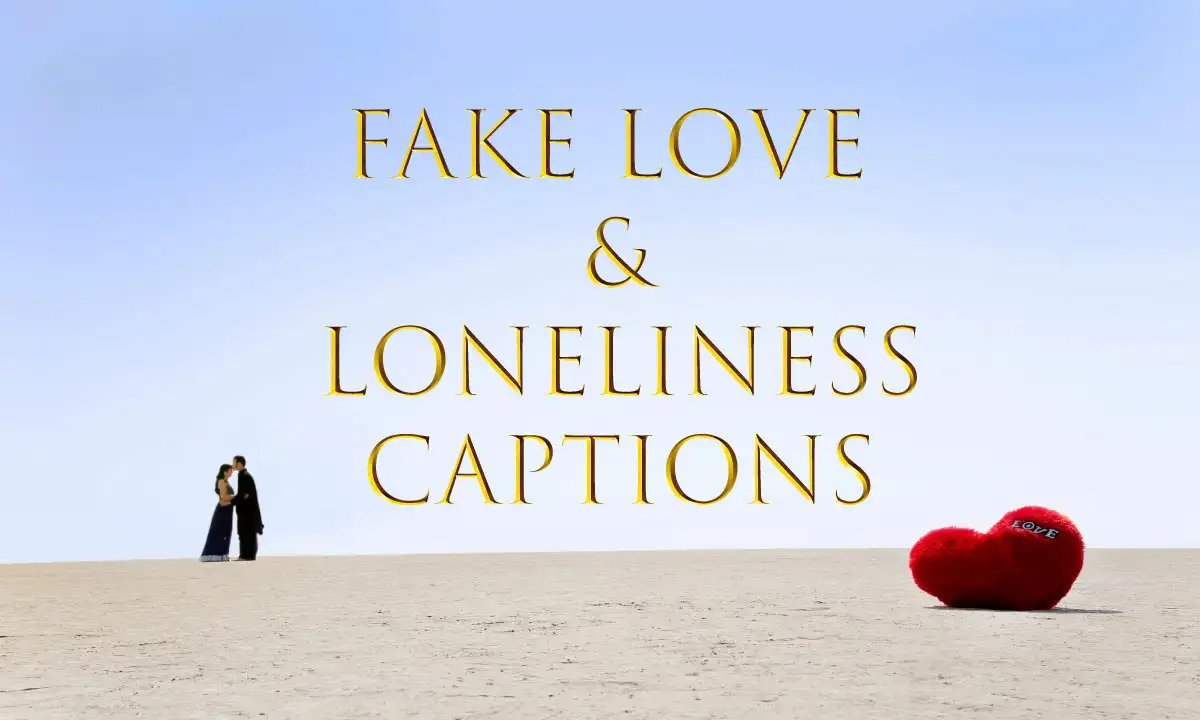 Fake Love & Loneliness Captions