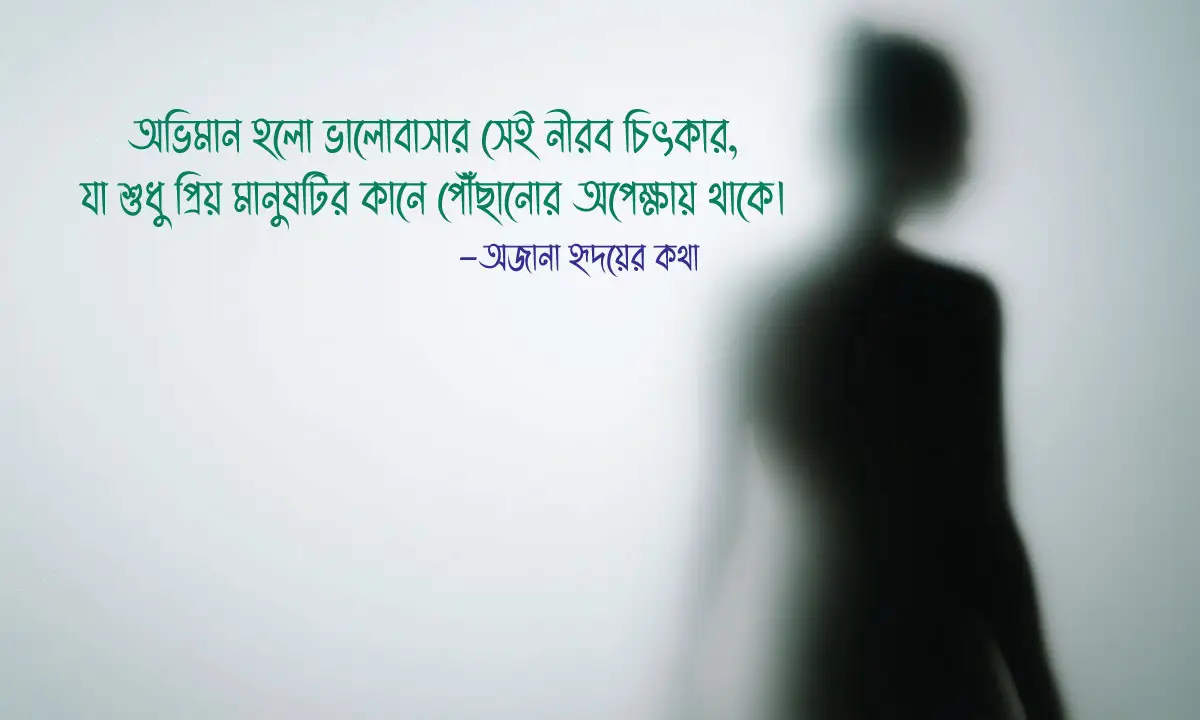 অভিমানী স্ট্যাটাস বাংলা ও আবেগঘন অভিমানের উক্তি